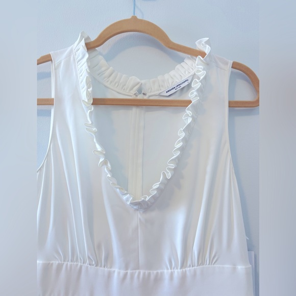 NWT Amanda Uprichard Moneta Mini Ruffle Tiered Dress in WHITE - Small - Picture 10 of 12